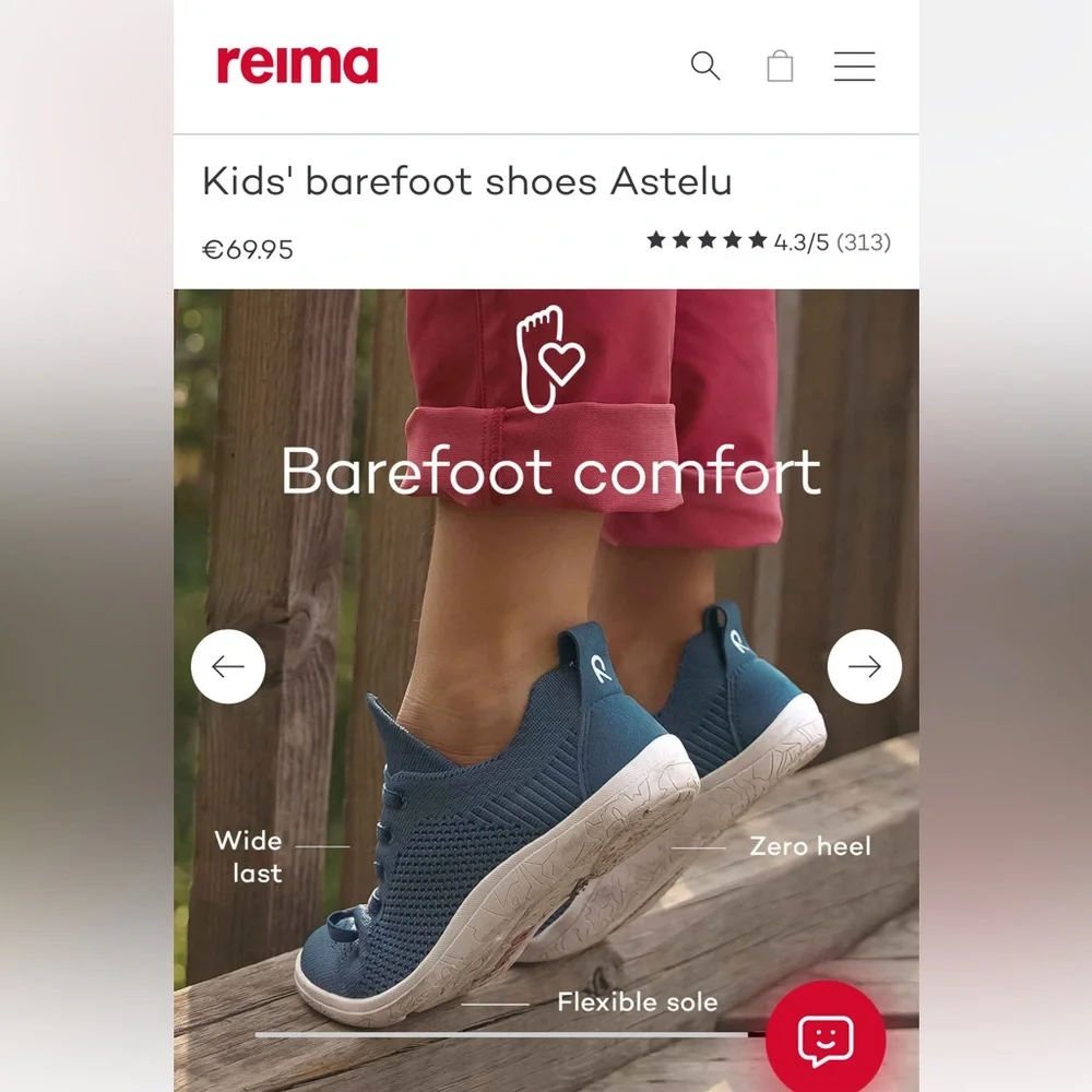 Reima Kids Blue Knit Sneaker - Breathable Everyday Shoe - Picture 16 of 16